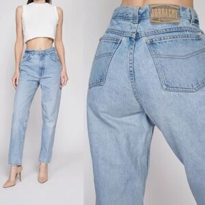 Vintage Jordache High Rise Denim Straight Leg Skinny Jeans